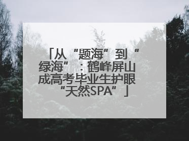 从“题海”到“绿海”：鹤峰屏山成高考毕业生护眼“天然SPA”