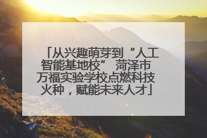 从兴趣萌芽到“人工智能基地校” 菏泽市万福实验学校点燃科技火种，赋能未来人才