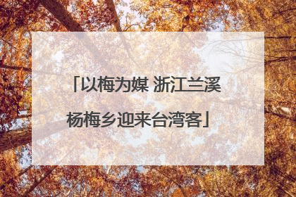 以梅为媒 浙江兰溪杨梅乡迎来台湾客