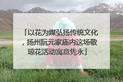 以花为媒弘扬传统文化，扬州阮元家庙内这场敬琼花活动寓意隽永