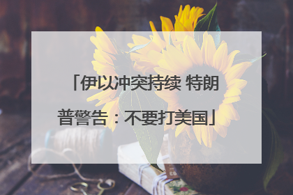 伊以冲突持续 特朗普警告：不要打美国