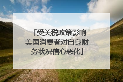 受关税政策影响 美国消费者对自身财务状况信心恶化