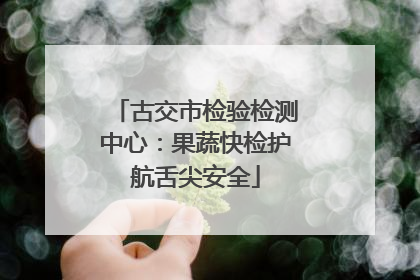 古交市检验检测中心：果蔬快检护航舌尖安全