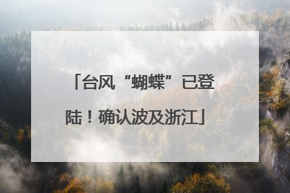 台风“蝴蝶”已登陆！确认波及浙江