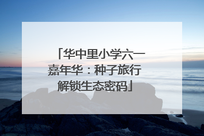 华中里小学六一嘉年华：种子旅行解锁生态密码
