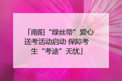 南阳“绿丝带”爱心送考活动启动 保障考生“考途”无忧