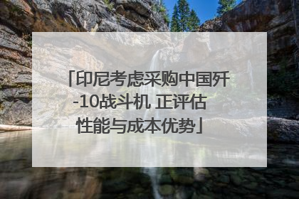 印尼考虑采购中国歼-10战斗机 正评估性能与成本优势