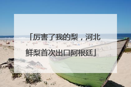 厉害了我的梨，河北鲜梨首次出口阿根廷