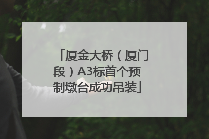 厦金大桥（厦门段）A3标首个预制墩台成功吊装
