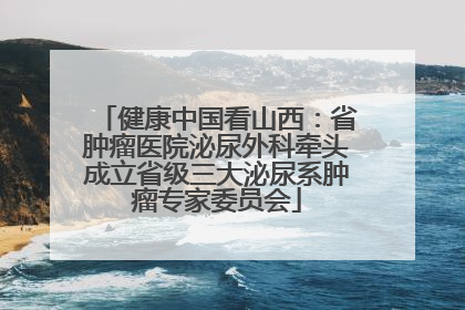 健康中国看山西：省肿瘤医院泌尿外科牵头成立省级三大泌尿系肿瘤专家委员会