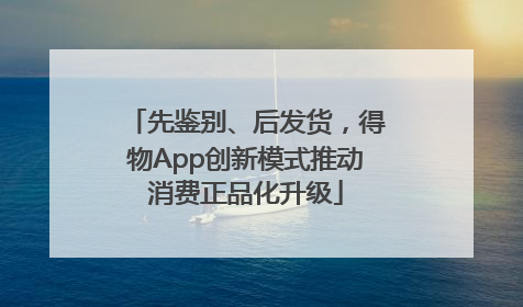 先鉴别、后发货，得物App创新模式推动消费正品化升级