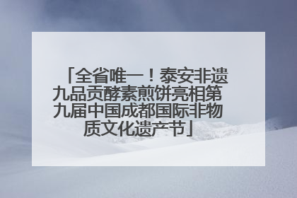 全省唯一！泰安非遗九品贡酵素煎饼亮相第九届中国成都国际非物质文化遗产节