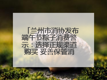 兰州市消协发布端午节粽子消费警示：选择正规渠道购买 妥善保管消费凭证
