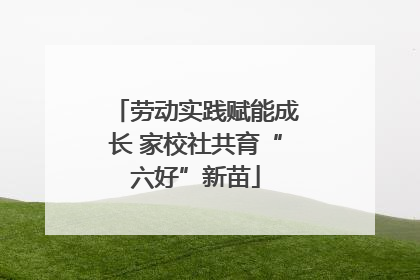 劳动实践赋能成长 家校社共育“六好”新苗