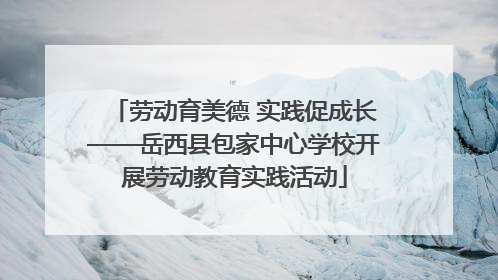 劳动育美德 实践促成长——岳西县包家中心学校开展劳动教育实践活动
