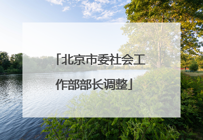 北京市委社会工作部部长调整