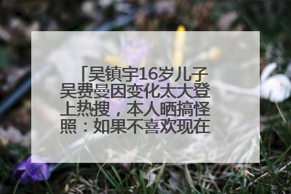 吴镇宇16岁儿子吴费曼因变化太大登上热搜，本人晒搞怪照：如果不喜欢现在的我可以离开