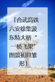 合武高铁六安徐集汲东特大桥“一桥飞架”图景初具雏形