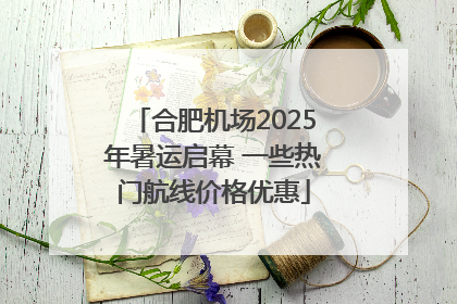 合肥机场2025年暑运启幕 一些热门航线价格优惠