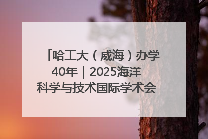 哈工大（威海）办学40年｜2025海洋科学与技术国际学术会议在威海召开