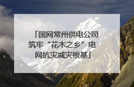 国网常州供电公司筑牢“花木之乡”电网抗灾减灾根基