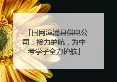 国网漳浦县供电公司：接力护航，为中考学子全力护航