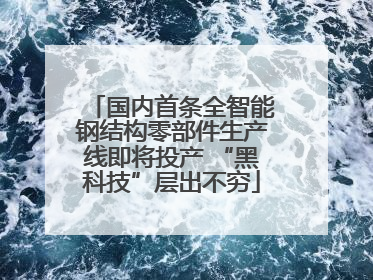 国内首条全智能钢结构零部件生产线即将投产 “黑科技”层出不穷
