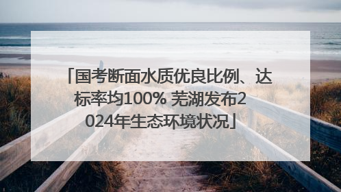 国考断面水质优良比例、达标率均100% 芜湖发布2024年生态环境状况