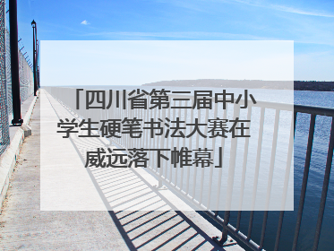四川省第三届中小学生硬笔书法大赛在威远落下帷幕