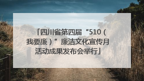 四川省第四届“510（我要廉）”廉洁文化宣传月活动成果发布会举行