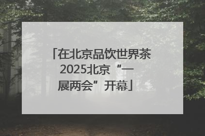 在北京品饮世界茶 2025北京“一展两会”开幕