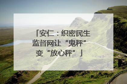 安仁：织密民生监督网让“鬼秤”变“放心秤”