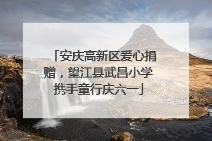 安庆高新区爱心捐赠，望江县武昌小学携手童行庆六一