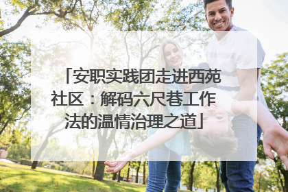 安职实践团走进西苑社区:解码六尺巷工作法的温情治理之道