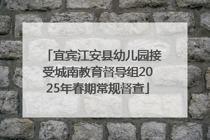 宜宾江安县幼儿园接受城南教育督导组2025年春期常规督查