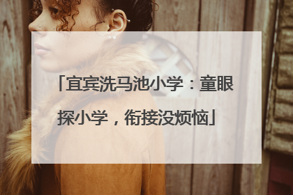 宜宾洗马池小学：童眼探小学，衔接没烦恼