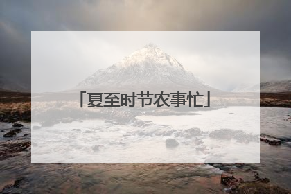 夏至时节农事忙
