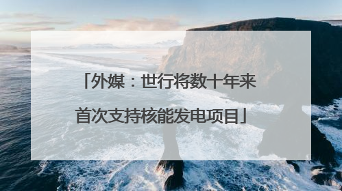外媒：世行将数十年来首次支持核能发电项目