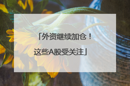 外资继续加仓！这些A股受关注