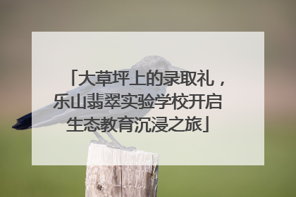 大草坪上的录取礼，乐山翡翠实验学校开启生态教育沉浸之旅