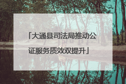 大通县司法局推动公证服务质效双提升
