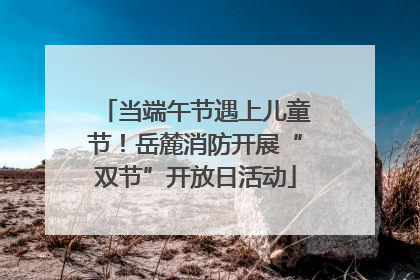当端午节遇上儿童节！岳麓消防开展“双节”开放日活动