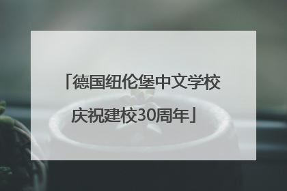 德国纽伦堡中文学校庆祝建校30周年