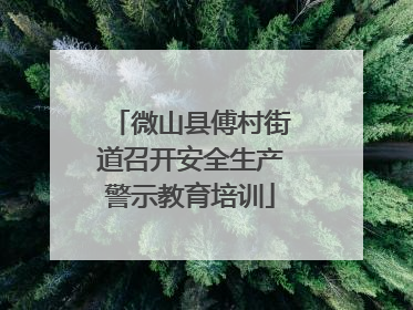 微山县傅村街道召开安全生产警示教育培训