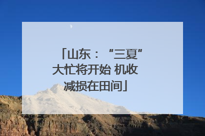山东：“三夏”大忙将开始 机收减损在田间