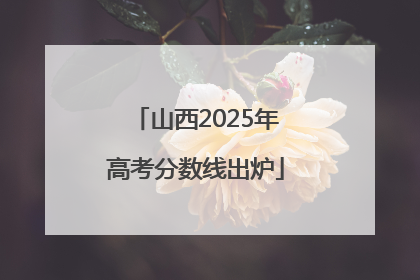 山西2025年高考分数线出炉