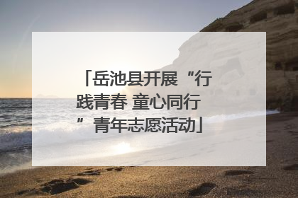 岳池县开展“行践青春 童心同行”青年志愿活动
