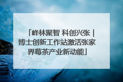峰林聚智 科创兴张｜博士创新工作站激活张家界莓茶产业新动能