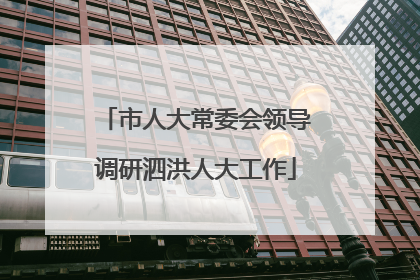市人大常委会领导调研泗洪人大工作