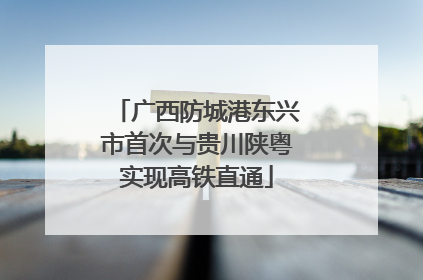 广西防城港东兴市首次与贵川陕粤实现高铁直通